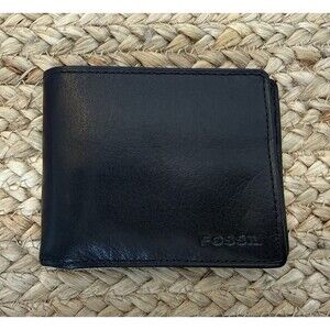 Fossil Men’s Wallet Bifold ID Genuine Leather Black